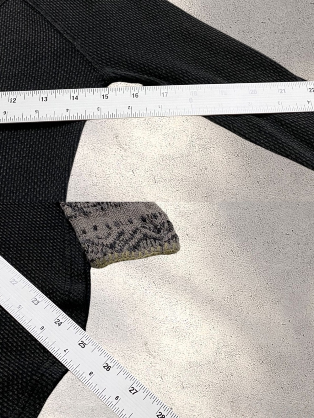 Free People Black Thermal Henley Patterned Cuffs | Indie Sleaze Y2K - Picture 7 of 7